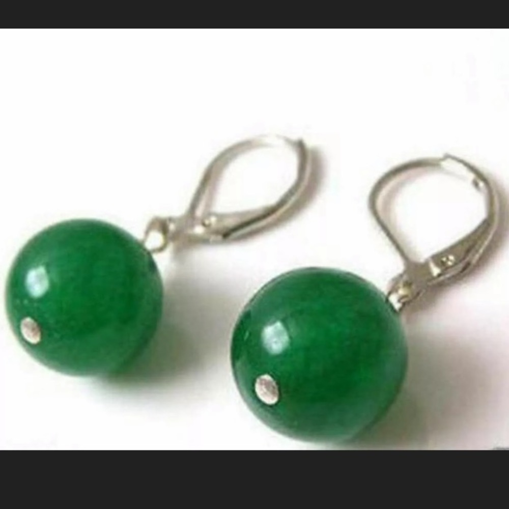 Nephrite Green Jade pair of  Earrings or 2 for $25
